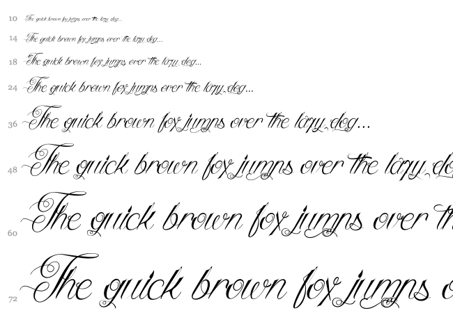 Queen of the Moon font waterfall